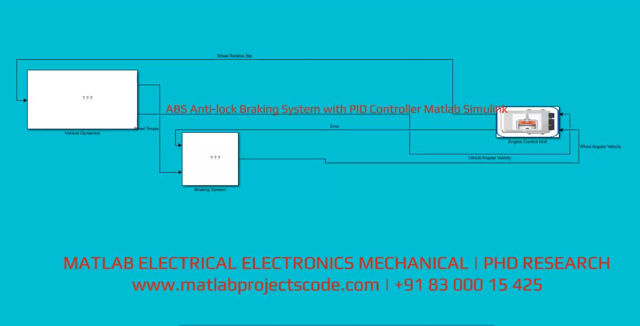 ABS Anti-lock Braking System with PID Controller Matlab Simulink